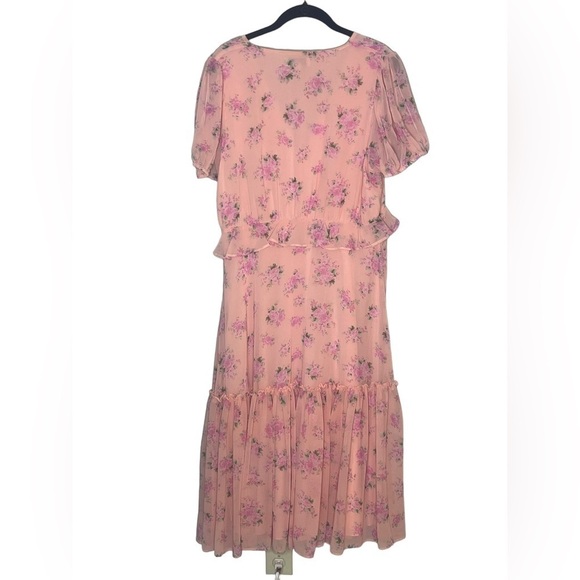 LOVE SHACK FANCY x Target Fleur Pink Melon Floral Midi Dress - Picture 3 of 7